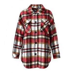 Ci Sono Multicolor Plaid Outerwear